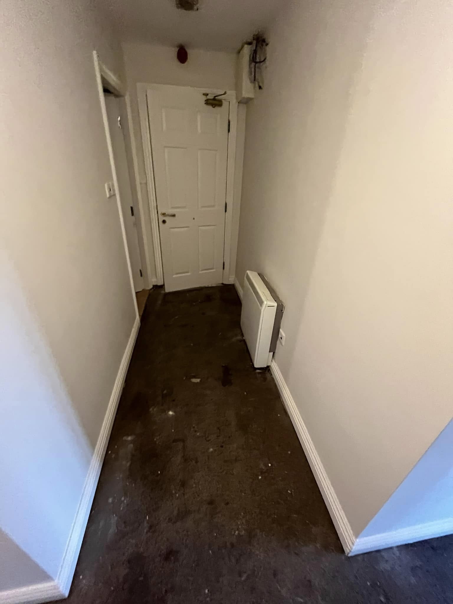 Hallway flooring before renovation in East Cork
