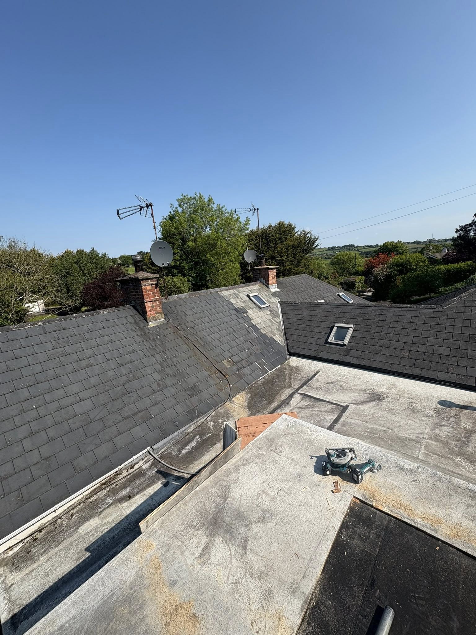Multi-roof section before renovation in East Cork
