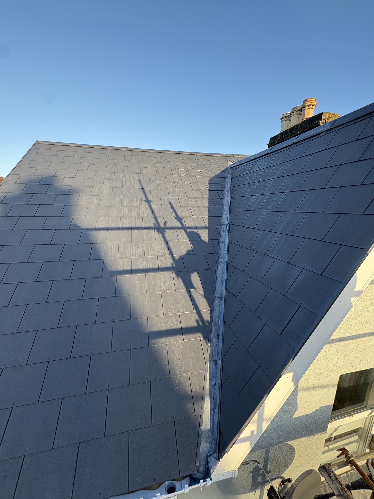 Roof corner after professional replacement in East Cork
